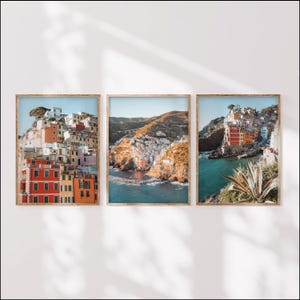 Cinque Terre Print Set of 3 – Italian Riviera Coastal Wall Art