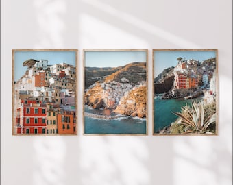 Cinque Terre Print Set of 3 – Italian Riviera Coastal Wall Art