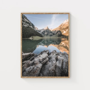 Seealpsee Print – Swiss Alps Mountain Lake Wall Art from Appenzell
