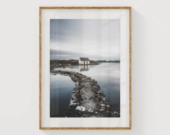 Fisherman's Hut, Connemara National Park, Galway, Ireland | Unframed Irish Photography Wall Art Print | Irish Wall Decor | Living Room Art