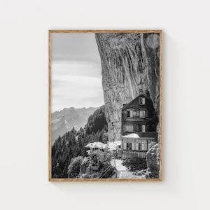 Switzerland Print – Aescher Guesthouse Swiss Alps Wall Art