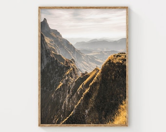 Schäfler Ridge Print – Muurkunst berg Zwitserse Alpen uit Appenzell