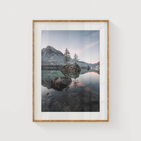 Hintersee, Berchtesgaden National Park, Bavarian Alps, Germany | Unframed Mountain Photography Wall Art Print | Nature Artworks | Gift Idea