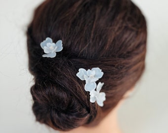 Flower Hair Pin, White  Bridal  Hair Pin, Bridal Hair Pieces, Bridesmaids Hair Pins,Wedding Accessories,