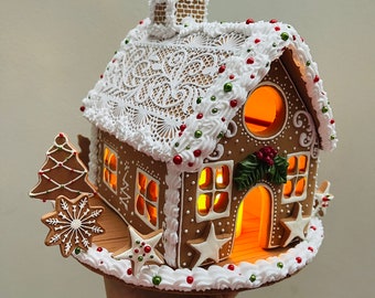 クリスマス/ジンジャーブレッドハウス 陶器製