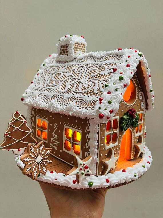 Mixed Polymer Clay Christmas Gingerbread Man House - Temu