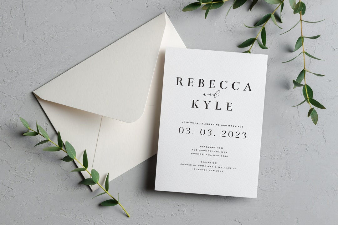 Personalised Wedding Invitations Print Yourself Printable Etsy