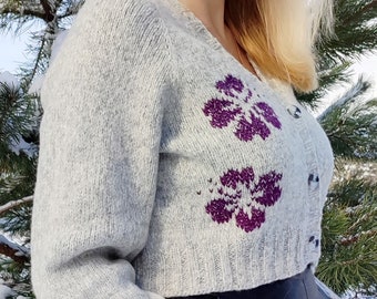 Alpackakofta med broderi