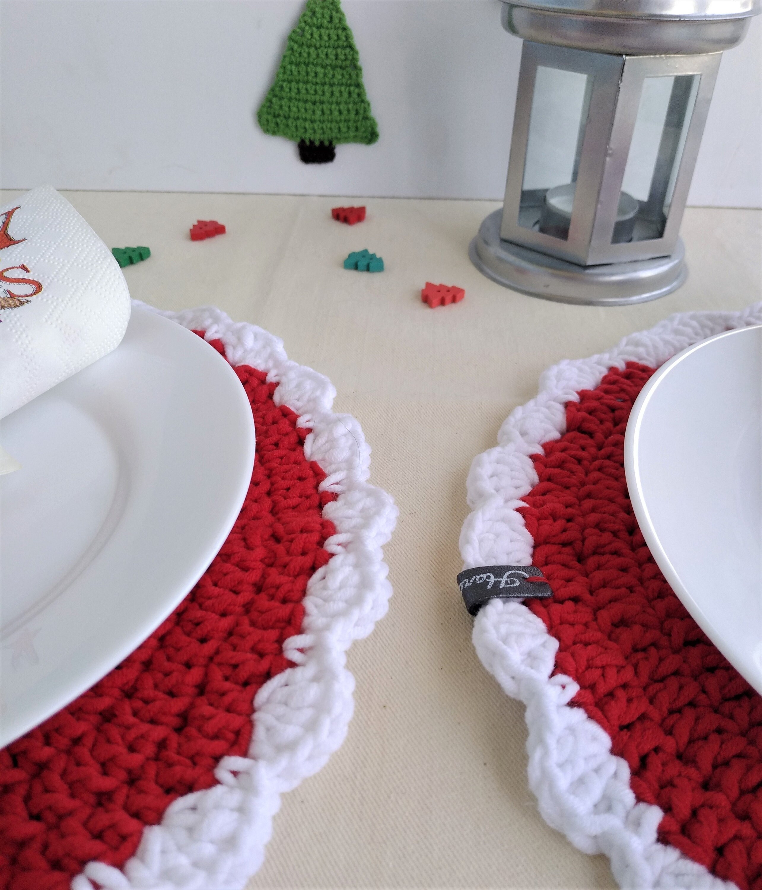 Cotton Christmas Placemats Set of 2. Xmas Party Dinner Table Etsy