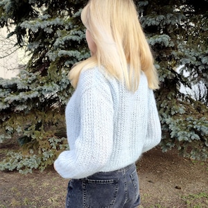 Mohair cropped cardigan