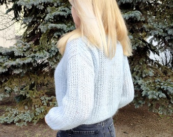 Mohair cropped cardigan