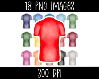 Football shirts digital download PNG files clipart images elements kit soccer ball watercolour illustration print sublimation designs