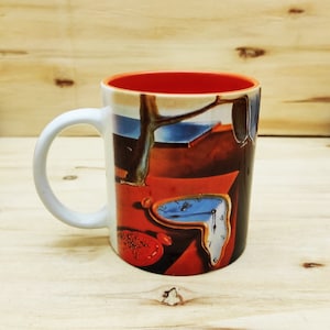 Ceramic Inside-Colored Mug/Cup Printed With Salvador Dali&#39;s Famous Painting - The Persistence of Memory