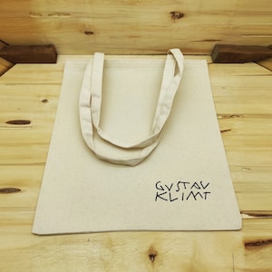Tote Bag - Premium Quality Cotton (Canvas) Printed With Gustav Klimt&#39;s Signature