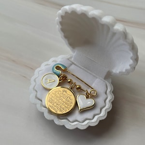 Personalized Baby Pin | Islamic pin | Baby Brooch | Baby Accessory | Newborn Gift | Baby Shower | Shell Gift Box