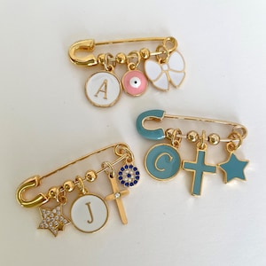 SAMPLE SALE | Personalized Gold Baby Pin |  Baby Brooch | Baptism Pin | Stroller Pin | Baby Shower | Keepsake Baby Pin | Bridal Pin