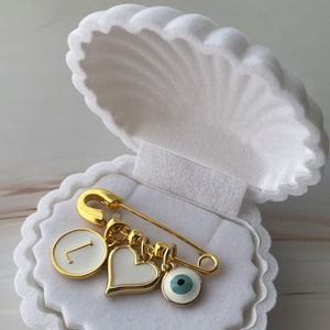 Gold Pin | Personalized Baby Pin | Baby Brooch | Keepsake Pin | Christening | Islamic | Baptism | Gemkobaby