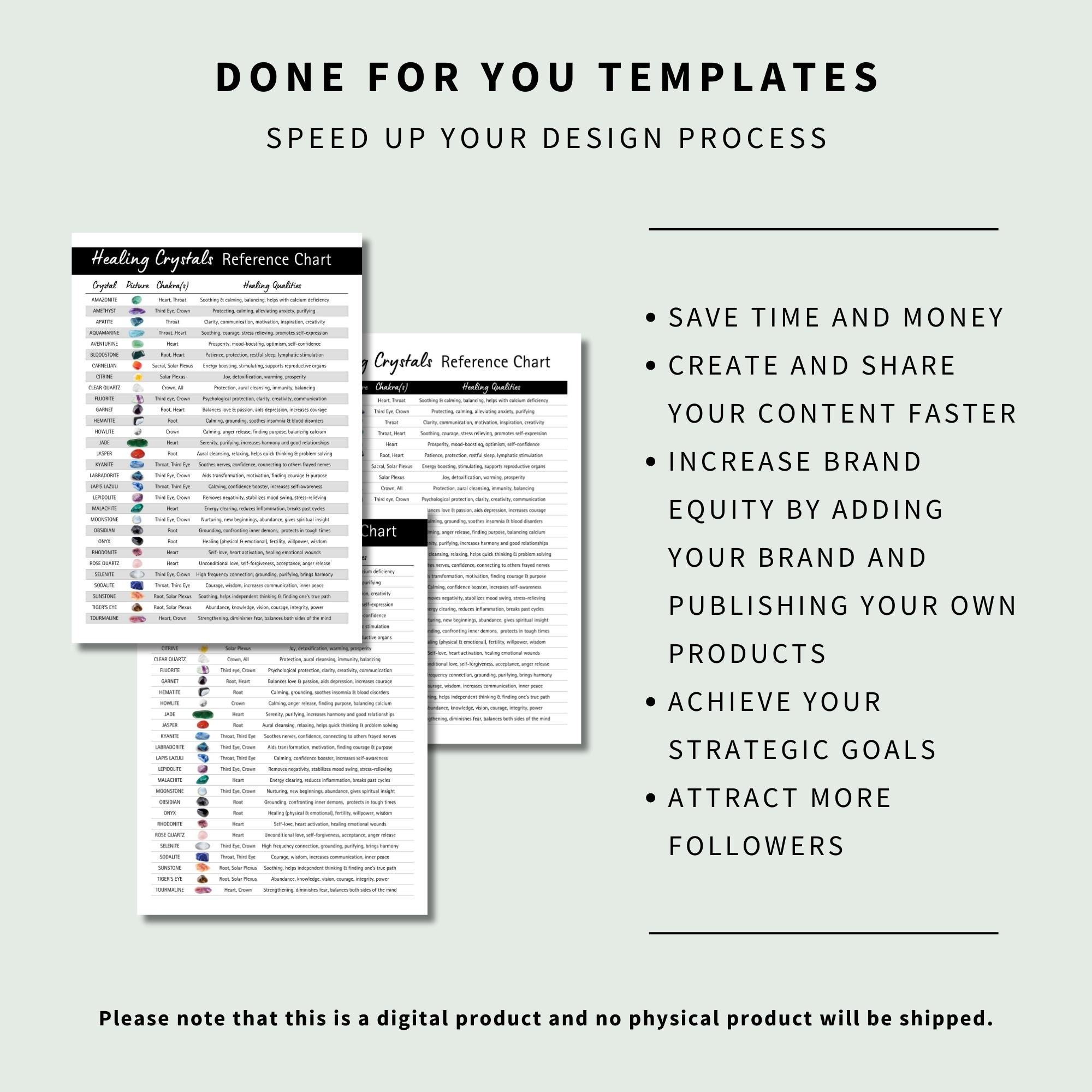 Full Bundle Top 30 Crystal Chart in 7 Variations Printable Etsy