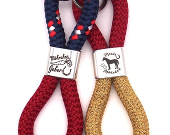 Key ring made of sailing rope DUO - in gift packaging/Fantasy Horse - gifts for horse lovers