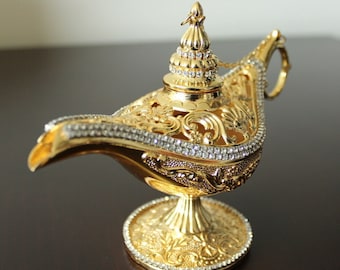 Aladdin's Magic Lamp, Genie Lamp, Incense Holder, Incense Burner, Candle Holder, Kerosene Lamp, Aladdin Censer, Aladdin Oil Lamp, Oil Burner