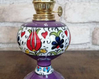 Handmade Ceramic Handpainted Ceramic Oil Kerose Lamp