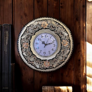 Copper Wall Clock, Wall Art Decor, Handmade Metal Copper Wall Hanging Clock