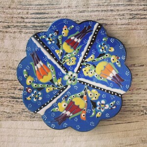 7&#39;&#39; Handmade Ceramic Hot Pad Trivet , Tile Trivet, Ceramic Coaster, Pot Holder Trivet, Kitchen Table Trivet, Handmade Ceramic Trivet,