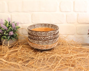 LOT de 4, bol en céramique fait main, saladier en céramique, bol en céramique turque, bols à tapas, service à tapas, bol décoratif en céramique