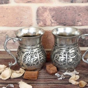 Set of 2 - Copper Mug - Turkish  Copper Mug - Moscow Mule Copper Mugs - Solid Copper Handcrafted Handmade Moscow Mule Cocktail - 12 Ounce