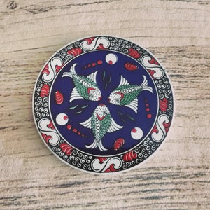 7&#39;&#39; Handmade Ceramic Hot Pad Trivet, Tile Trivet, Ceramic Coaster, Pot Holder Trivet, Kitchen Table Trivet, Ceramic Trivet Hot Plate,