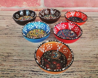 Handmade Ceramic Bowl Set, Decorative Bowl Set, Tapas Bowls, Salad Serving Bowl, Snack Bowl Serving Set, Turkish Ceramic Bowls