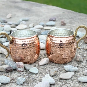 Premium Set of 8 - Moscow Mule Copper Mugs - Solid Copper Handcrafted Handmade Moscow Mule Cocktail - 16 Ounce