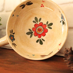 Tile Ceramic Handmade Decorative Serving Christmas Flower Pan, Animal Pan, Cooking Serving Table Pan,Santa Traditional Serving Pan