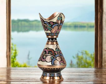 ヴィンテージ銅製トルコ花瓶 職人の手による手作り - Etsy 日本