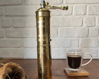 ヴィンテージ トルコ製真鍮コーヒーミル、モカ豆またはスパイス
