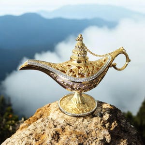 Aladdin's Magic Lamp, Genie Lamp, Incense Holder, Incense Burner, Candle Holder, Kerosene Lamp, Aladdin Censer, Aladdin Oil Lamp, Oil Burner