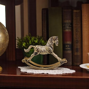 Solid Brass Horse Figurine,Brass Horse Sculpture, Animals Decoration, Horse Decor, Equestrian, Brass Animals