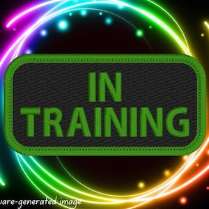 In Training Dog Patch, Pet Patch, Pet Vest Patch, Sew-on Patch, Hook Patch