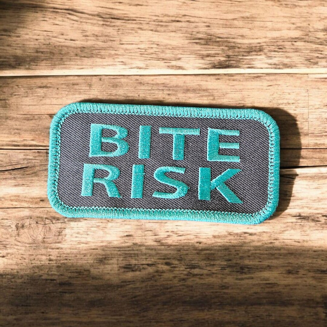 Bite Risk Pet Patch, Dog Patch, Pet Patch, Pet Vest Patch, Sew-on Patch ...