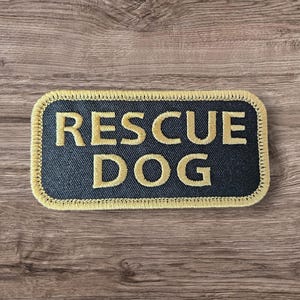 Rescue Dog, Pet Patch, Pet Patch, Pet Vest Patch, Sew-on Patch, Hook Patch, Personalized Dog Patch