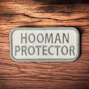 Hooman Protector Dog Patch, Dog Patch, Protective Dog Vest Patch, Dog Vest Patch, Hook Embroidered Patch for Dogs, Sew-on Embroidered Patch