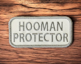 Hooman Protector Dog Patch, Dog Patch, Protective Dog Vest Patch, Dog Vest Patch, Hook Embroidered Patch for Dogs, Sew-on Embroidered Patch