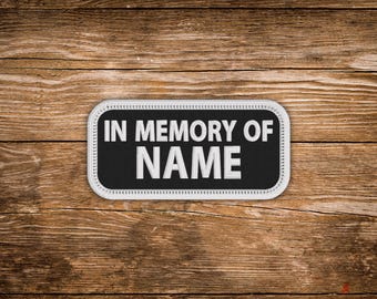 Sew-on In Memory of Patch, Personalized Patch, Biker Vest Patch