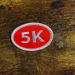 5K Marathon Patch, Running Patch, Happy Runner Patch, Embroidered Patch, Colorful Patch