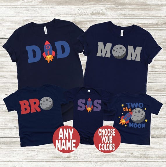 Two The Moon Mom Birthday Shirt, Two The Moon Dad Birthday Shirt, 2nd Birthday, Second Birthday, Space Birthday Shirt, Moon Birthday Shirt