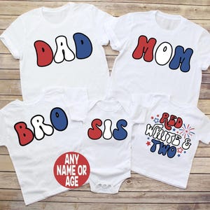 Red, White & Two Birthday Shirt, Red, White and 2 Birthday Shirt, Fourth of July Birthday Shirt, 4th of July Birthday Shirt, Any Age