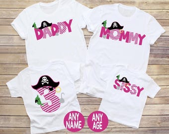 Pirate Birthday Shirt, Pirate Mama, Pirate Daddy, Pirate Brother, Pirate Sister, Pirate Mom, Pirate Dad, Pirate Family Shirts