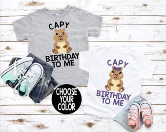 Capybara Birthday Girl Shirt, Capybara Birthday Shirt, Capybara Birthday Party, Cute Capybara Shirt, Capybara Birthday Boy Shirt