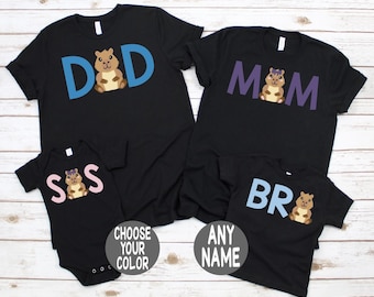 Capybara Birthday Shirt, Capybara Birthday Party, Cute Capybara Shirt, Capybara Mom, Capybara Dad, Capybara Sister, Capybara Brother