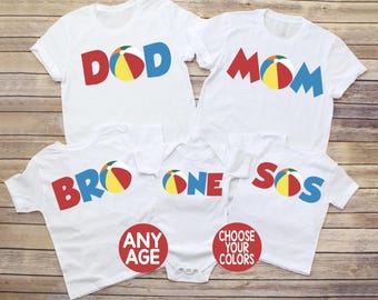 Beach Ball Birthday Shirt, Beach Birthday Shirt, Summer Birthday Shirt, Beach Family Birthday Shirts, Family Swim Pool Party Birthday Shirt